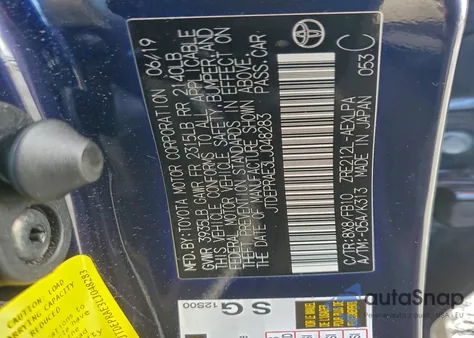 2020 Toyota Corolla Le from USA, damaged, VIN JTDEPRAE3LJ048283